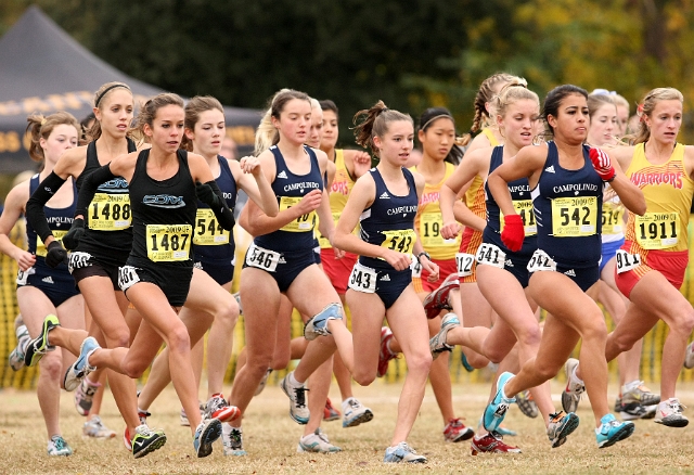 2009 CIF XC Girls D3-029.JPG - 2009 California CIF Cross Country Championships, Woodward Park, Fresno, California